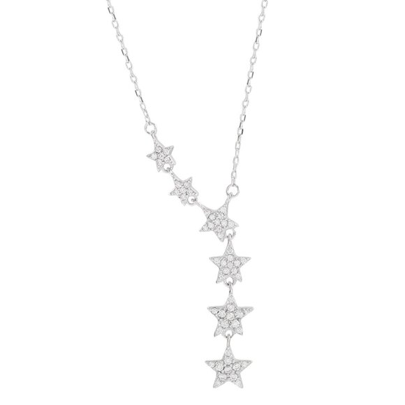 NEW 925 Sterling Silver Star Pendant Necklace - Picture 4 of 4